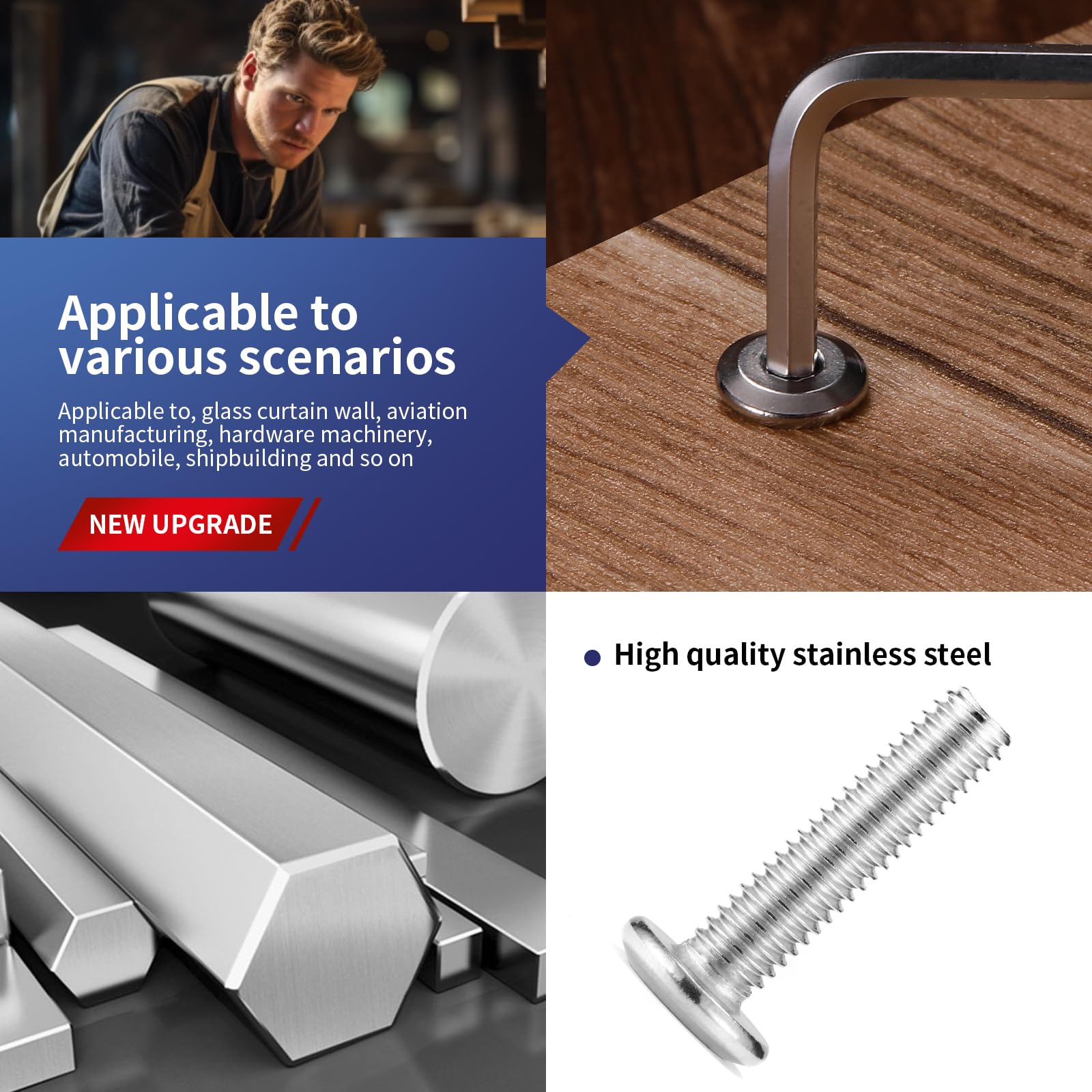 Amazon.co.jp: M6 x 80mm 10個 フラットヘッド六角ソケットキャップ